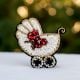 Handmade Jewelry Baby Stroller Beaded Brooch